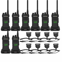 Retevis NR30D Long Distance Business Radio with Speak Mic 8Pack