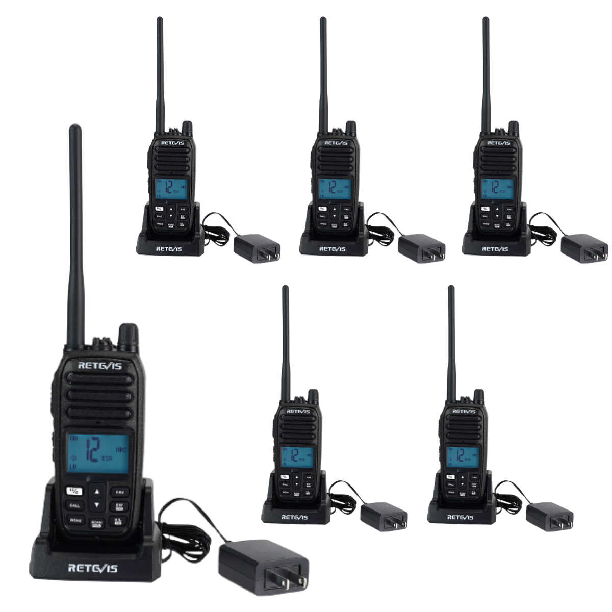 RM21 AI Noise Reduction IP67 NOAA Marine Radio (6 Packs)