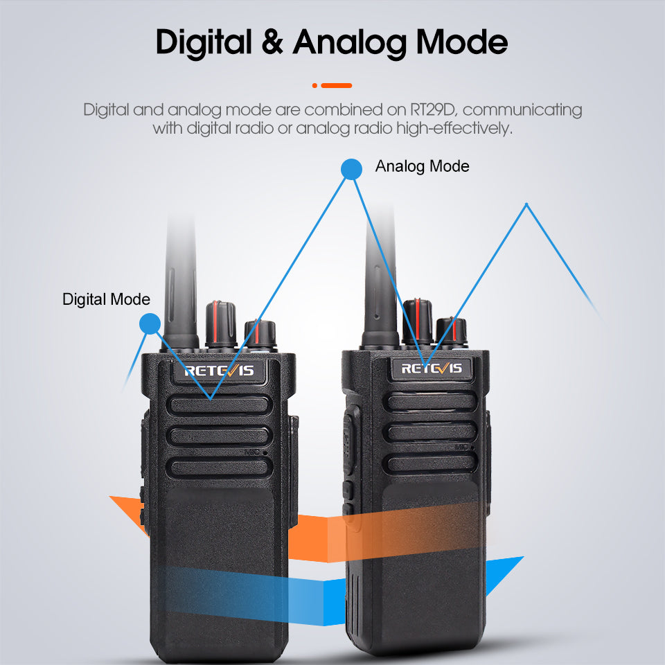 Retevis RT29D Long Range Waterproof Rugged DMR Radio with Bluetooth