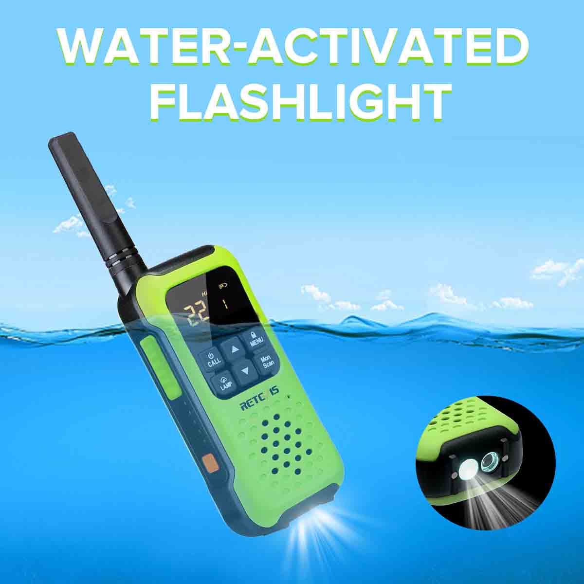 RT49P IP67 Floating Waterproof FRS Walkie Talkies