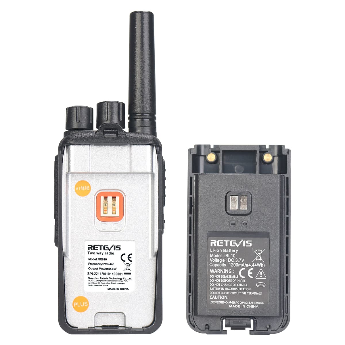 Retevis RT22P Small Portable Walkie Talkies with Six-Unit Charger