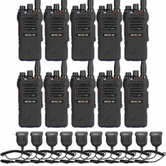 NR630 10W Waterproof UHF Radios with Speaker Kit (10 Pack)