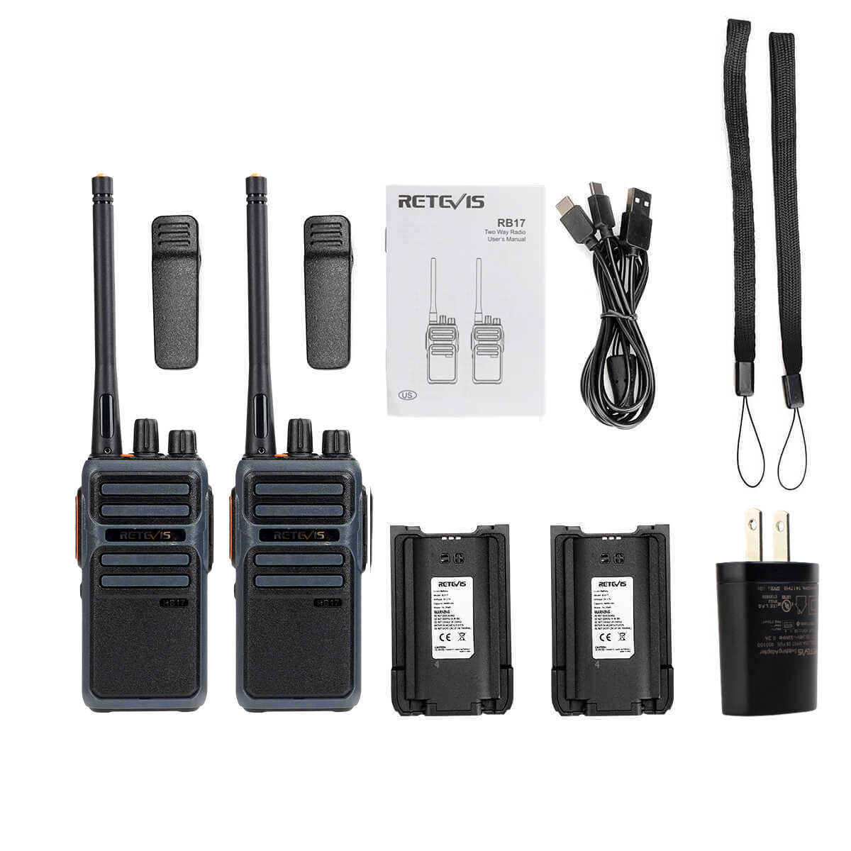 RB17 4400mAh Type-C Rechargeable FRS Portable Two Way Radio