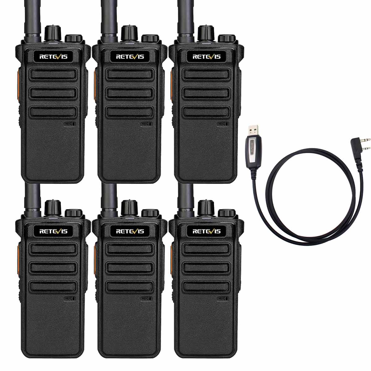 RB25 High Power UHF Digital Two way Radio (6 Pack)