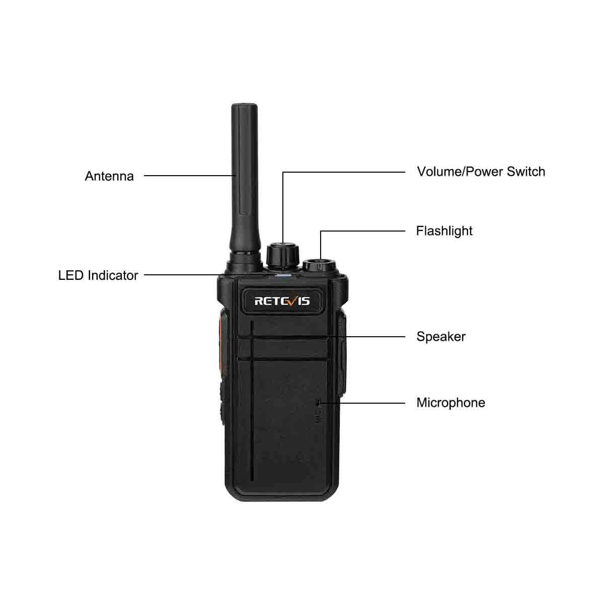 RB37 Bluetooth FRS Walkie Talkie With Speaker Microphone