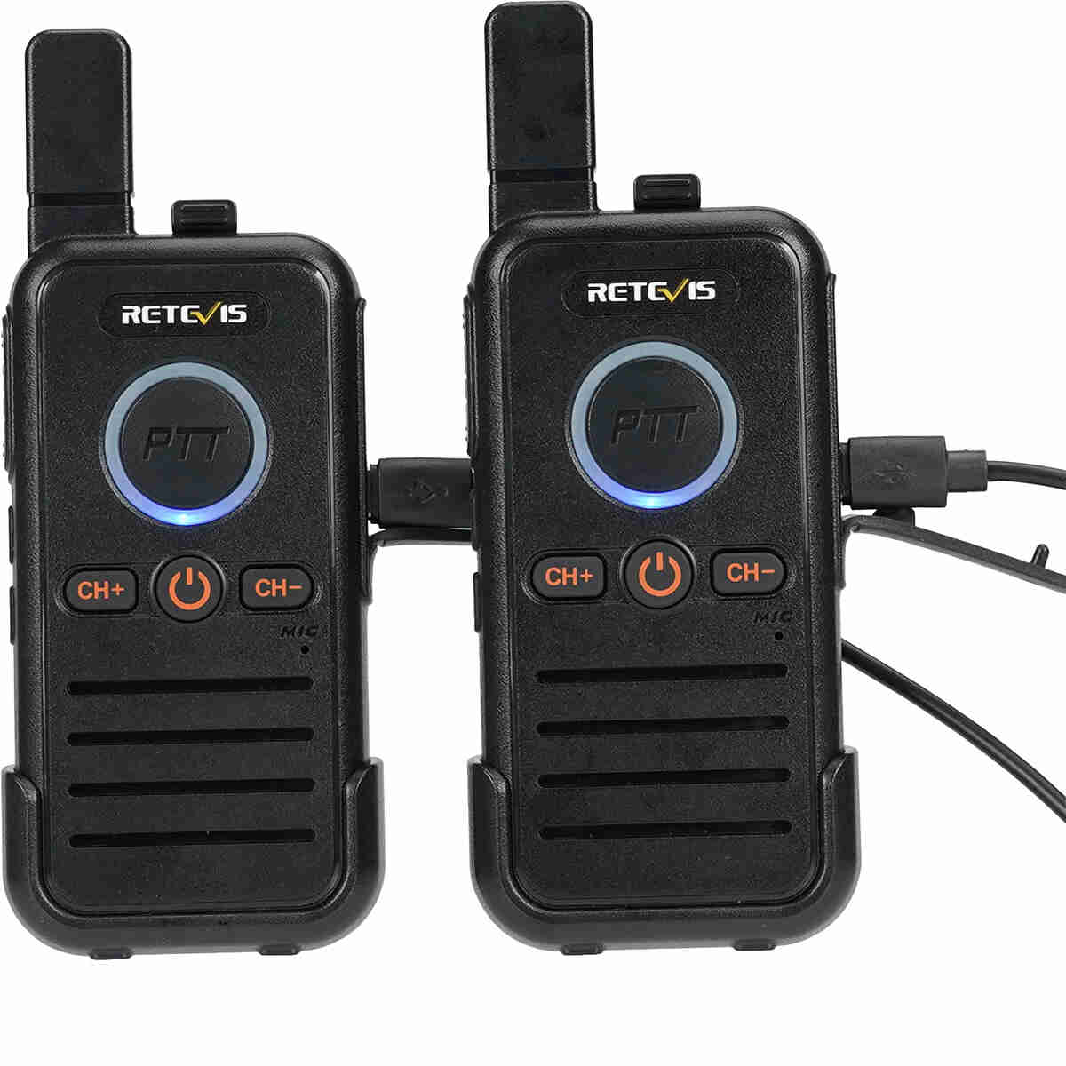 RB45 Dual PTT Walkie Talkies Portable FRS Two-Way Radios (4Pack)