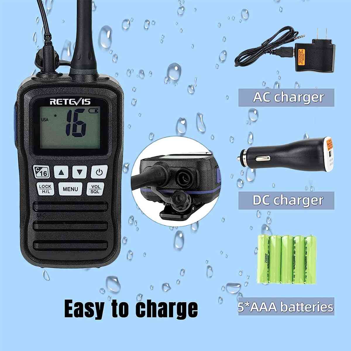 RM01 VHF Waterproof Float Walkie Talkie (2 Packs)