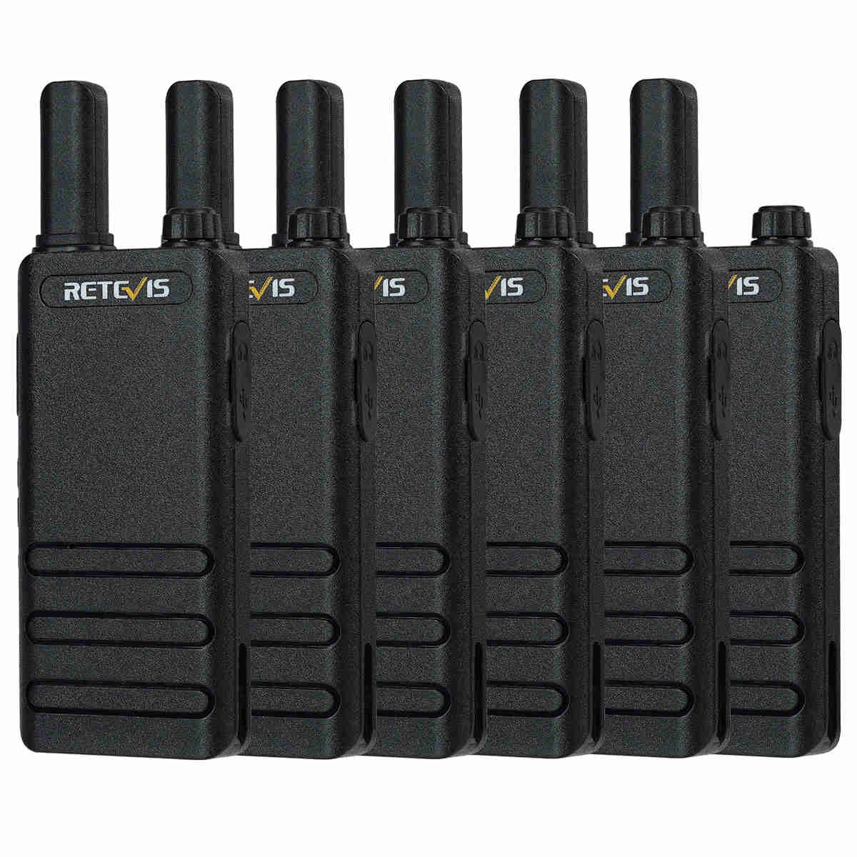 RT22P Small Portable Walkie Talkies 6pcs with Six-Unit Charger