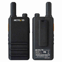 RT22P Compact FRS Walkie Talkie 6PCS with Earpieces and 6-Way Charger