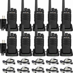 Retevis RT68 Rechargeable Portable 2 Way Radio with Earpiece (10 Pack)