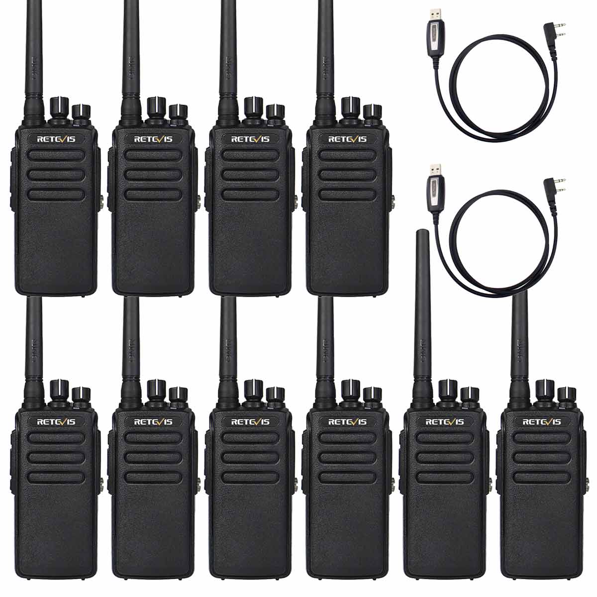 RT81 UHF DMR Radio With  Programming Cable Bundle (10 Pack)