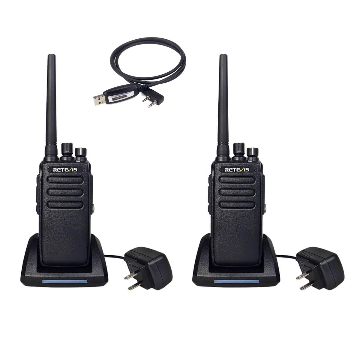 Retevis RT81 VHF Waterproof DMR Radio (2 Packs) with Programming Cable