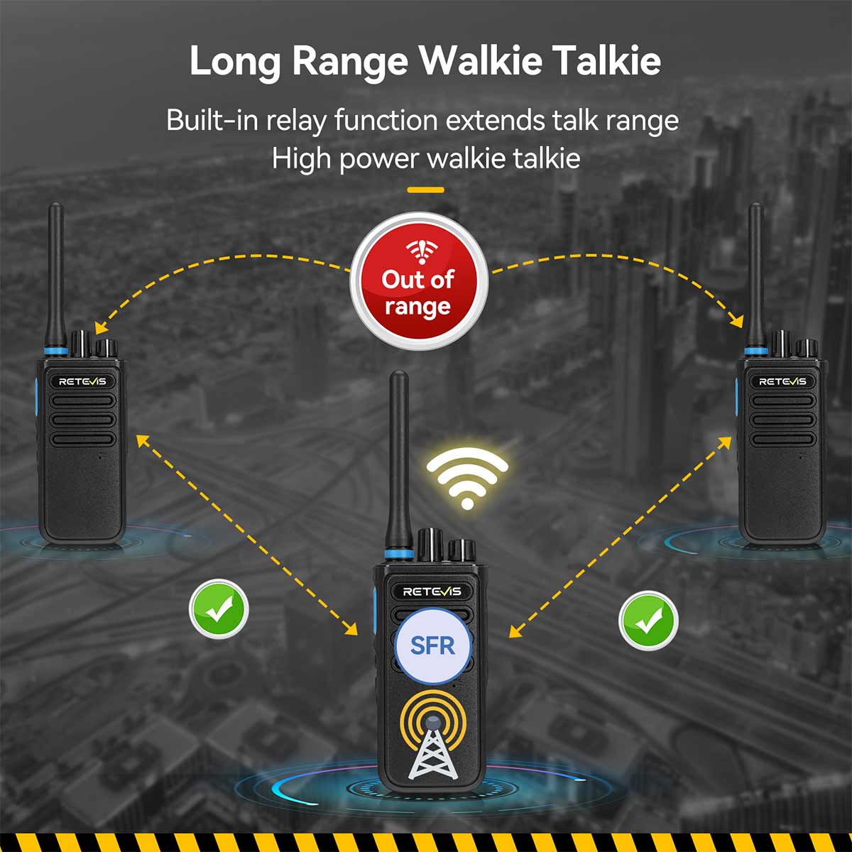 P1 High Power Superhet AES256 UHF DMR Walkie Talkie