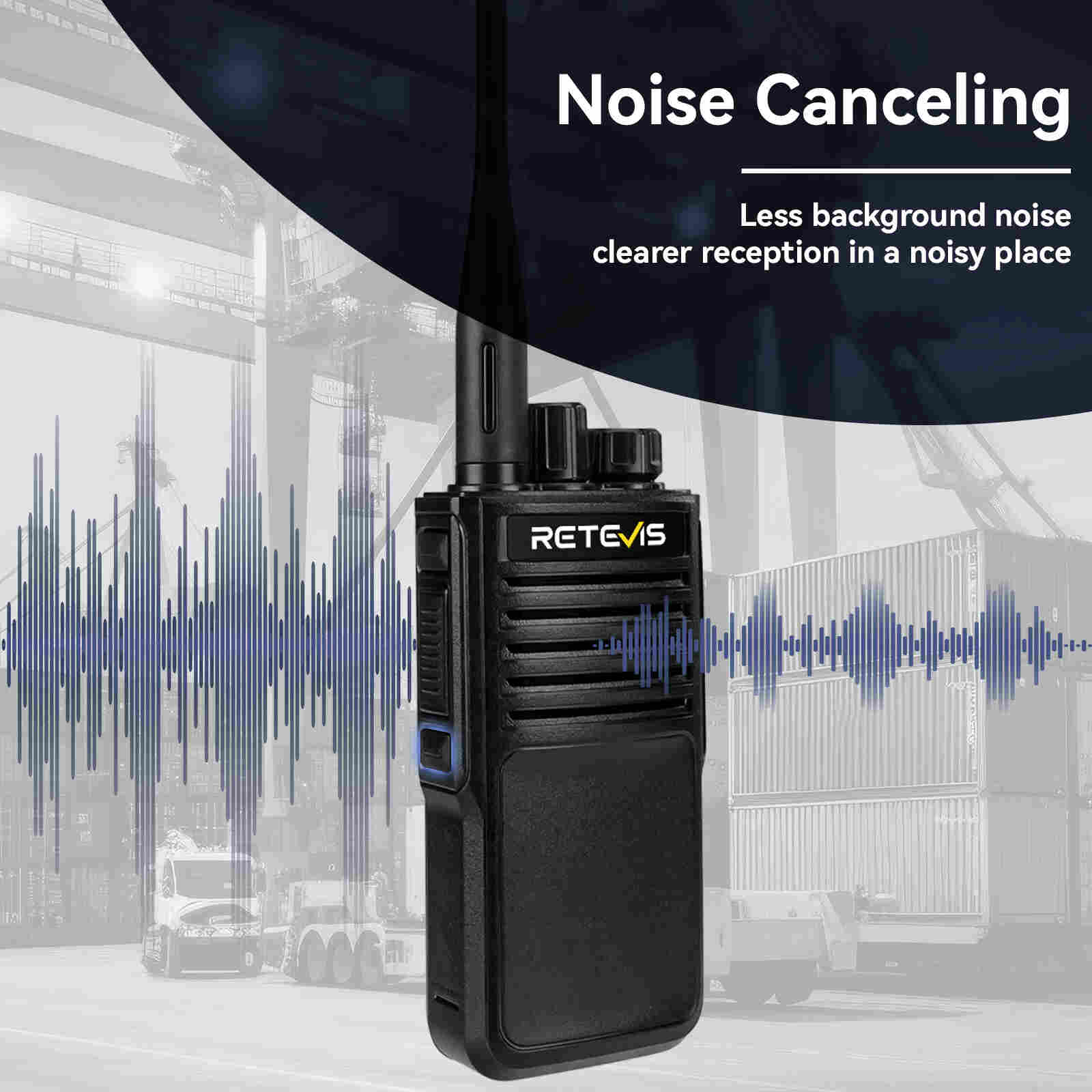 P62 Noise Reduction IP68 Waterproof UV Dual Band Walkie Talkie 2 Pack