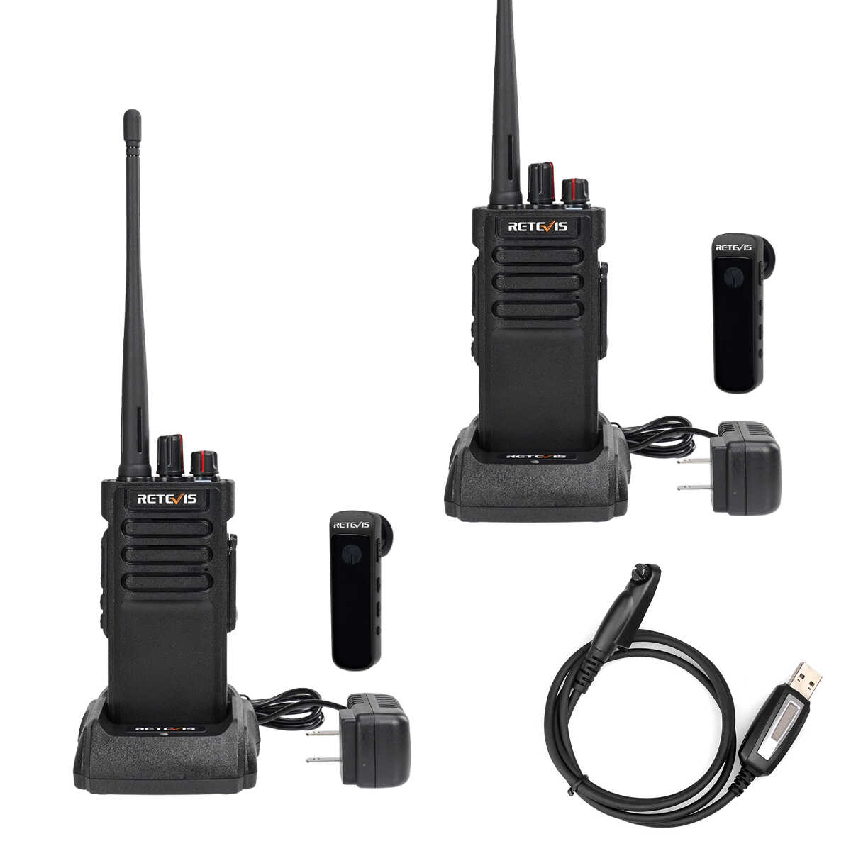 RT29D IP67 Long Range Bluetooth DMR Radio 2Pcs+Programming Cable