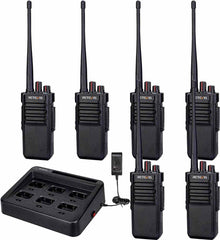 RT29 VHF High Power Long Range Walkie Talkies (6 Packs) with Multi-Unit Charger