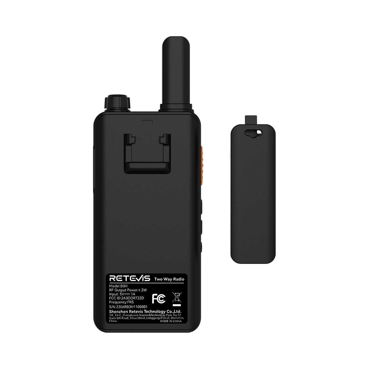 Retevis B3H Slim Portable Walkie Talkie (6 PCS)  with 6-Way Charger and 6 Earpieces