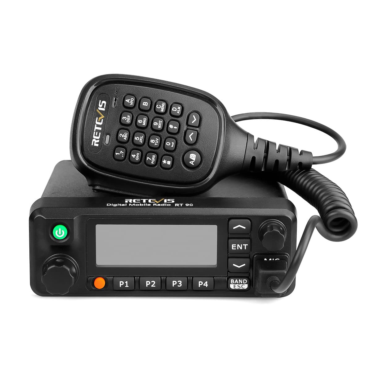 RT90 Full-power DMR Dual Band Mobile HAM Radio Built-in GPS/Non-GPS