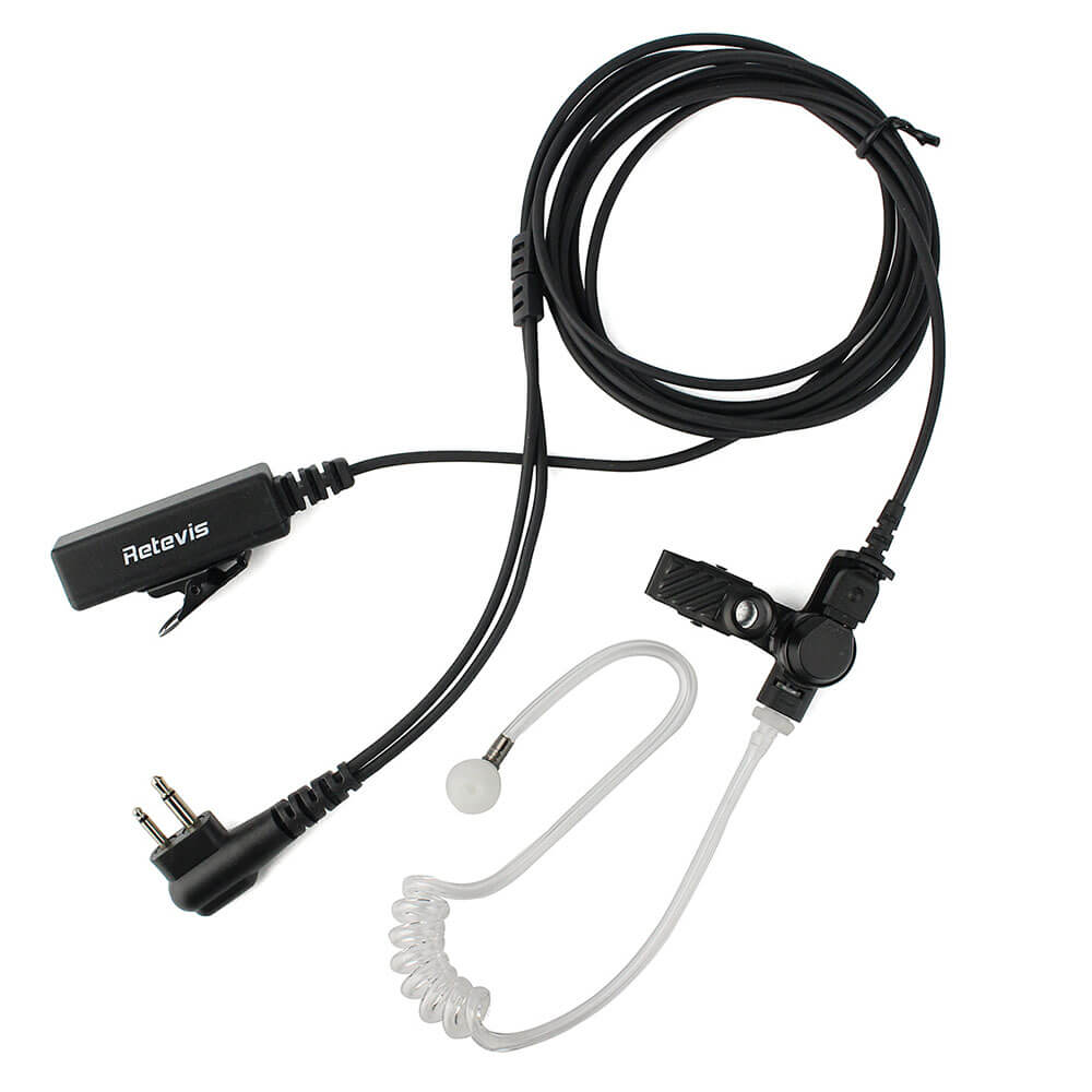 2 PIN Covert Acoustic Tube Earpiece MIC for Motorola GP88