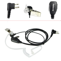 2 Pin PTT MIC Covert Acoustic Tube Inera Earpiece