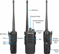 RT29 VHF High Power Long Range Walkie Talkies (6 Packs) with Multi-Unit Charger