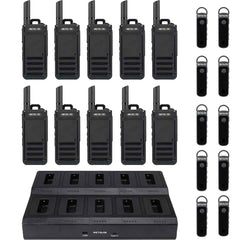 RB39P Ultra-thin Bluetooth License-free Radio 10 Packs With 10-way Charger