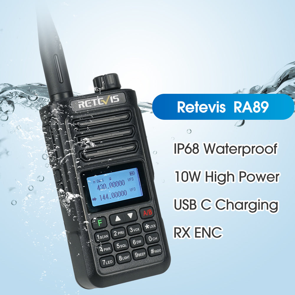 Retevis RA89 IP68 Ham Radio with Speaker Mic