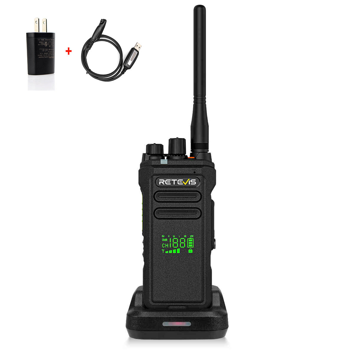 Retevis NR30D AES256 Long Range Waterproof DMR Business Radio with Noise Reduction