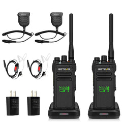 Retevis NR30D Long Range Waterproof DMR Radio with Earpieces and Mics 2pack