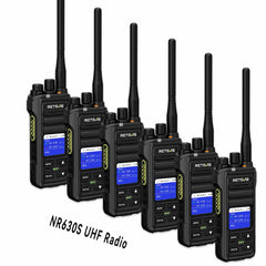 Retevis NR630S Long Range Noise Cancellation Two Way Radio for Business 6Pcs