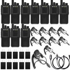 Retevis P62 Waterproof Radio with Speaker Mic Kit 10packs