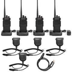 Retevis RT29D Long Range Waterproof Radio with Waterproof Speak Mic 4Pack