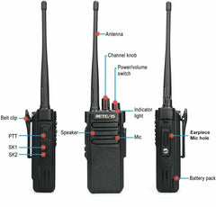 RT29D DMR Waterproof Long-Range Walkie Talkie with Charging Station(6 Pack)