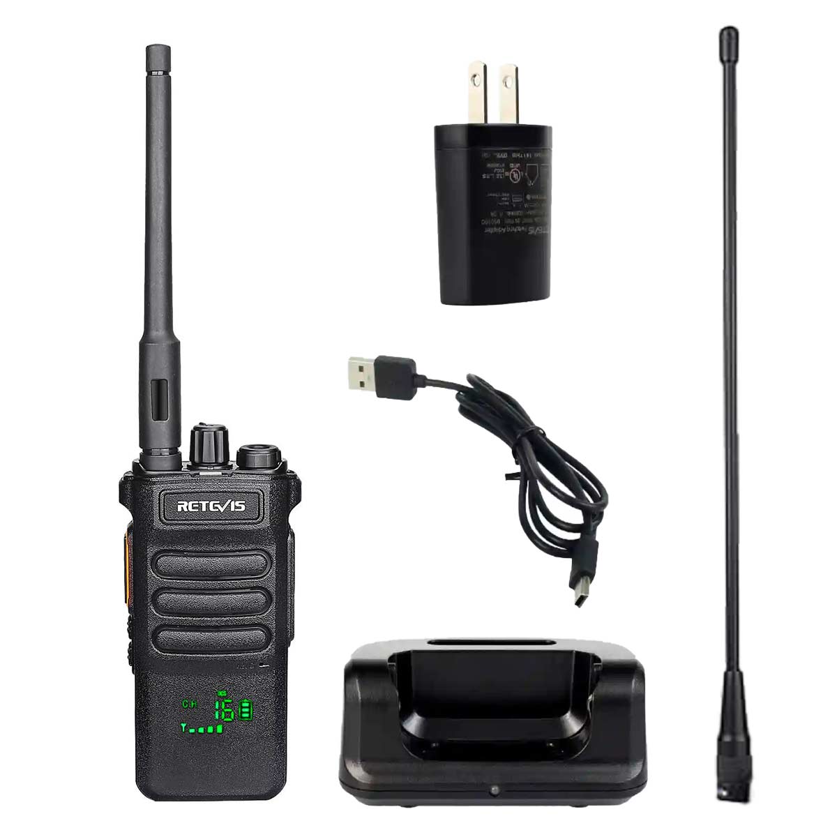 RT86 UHF Commercial Two Way Radio with RHD-771 Antenna