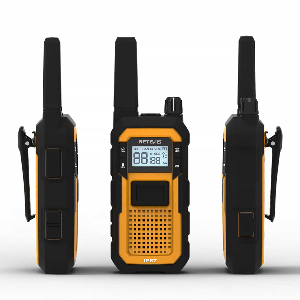 RB48 FRS waterproof Heavy Duty walkie talkie 6 pack with 6 way Multi Gang Charger